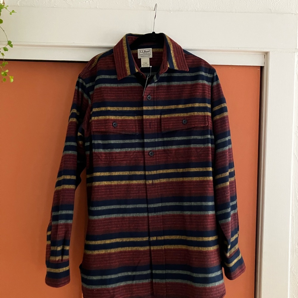 L.L. Bean Men's Chamois Stripe Shirt